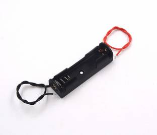 DHRUV-PRO Single AA Battery Holder, 1 X 1.5V AA Battery Holder, AA Battery Holder with Leads Wires Electronic Components Electronic Hobby Kit
