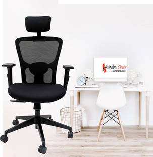 Alibaba chair ... world of quality Jazz (High Back) computer revolving chair with nylon base Fabric, Nylon, Mesh Office Adjustable Arm Chair