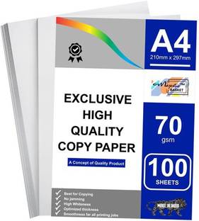 MAJESTIC BASKET Exclusive High Quality Copier Paper 70 GSM - [100 Sheets] Both Side Plain A4 70 gsm A4 paper