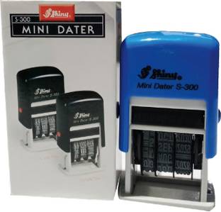 SHINY S-300 Mini Dater Stamp Black Self - Inking