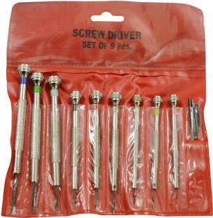 Scorpion Screw Driver (Set of 9) with Spare Blades Packed in Pouch Standard Screwdriver Set