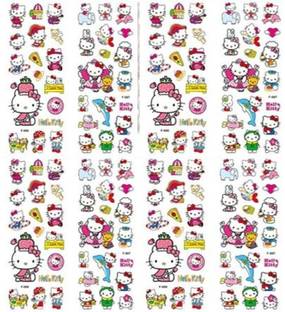 Super Easy 0.9 cm Kitty Character Puffy 3D Cute Funny Stickers ( 20 Sheets) Self Adhesive Sticker