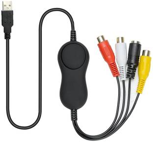 microware  TV-out Cable ezcap USB 2.0 Video Audio Capture Card Adapter VHS VCR TV to DVD Converter Support Window, Mac