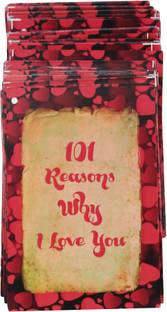 ANISHOP 101 Reasons Why I love You Cards special for Valentines day , Anniversary , Birthday, Love 101 CARDS Greeting Card