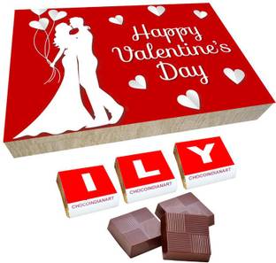 CHOCOINDIANART Lovely Happy Valentine's Day, 12pcs Chocolate Gift Box, Truffles