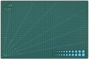 izone Professional Self-Healing 5 Layered Double Sided Durable Non-Slip PVC Cutting Mat -A3(Green, 17 x 11 Inch/ 43x 28 cm) Cutting Mat