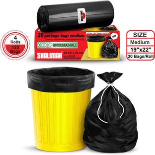 SHALIMAR Premium OXO - Biodegradable / Eco Friendly / 100% recyclable Garbage Bags (Size 48 cm x 56 cm) Medium 20-25 L Garbage Bag  Pack Of 120