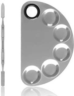feelhigh Stainless Steel Cosmetic Makeup Palette Spatula Foundation Mixing palette