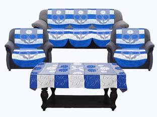 croox Cotton 3+2 Seater Sofa Floral Cover