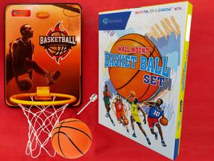 सिनलार्क Basket Ball kit for Kids Playing Indoor Outdoor Basket Ball Hanging Board with Ball Sports बास्केटबाल