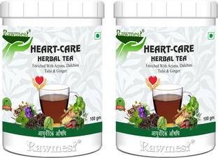 Rawmest Ayurvedic Arjuna Heart Care Tea (Arjuna bark,Ginger,Cinnamon,Tulsi) Healthy Heart Herbal Tea Herbs Herbal Tea Plastic Bottle