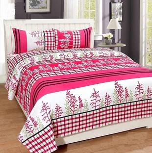 LOXICA 140 TC Polycotton Double Printed Flat Bedsheet