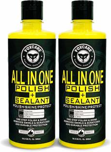 FOXCARE Liquid Car Polish for Exterior, Metal Parts, Dashboard, Tyres, Leather, Chrome Accent, Exterior