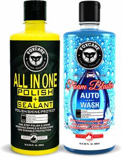 FOXCARE Liquid Car Polish for Exterior, Metal Parts, Leather, Metal Parts, Chrome Accent, Tyres, Exterior