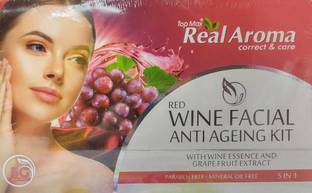 Topmax real aroma RED WINE FACIAL ANTI AGING KIT