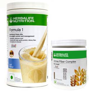 HERBALIFE Formula 1 Nutritional Shake Mix Kulfi 500 gm And Active fiber complex Plant-Based Protein