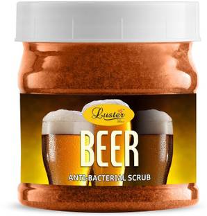Luster Beer Face & Body Scrub, Brightens & Fair Skin, Anti-Bacterial Gel  Scrub