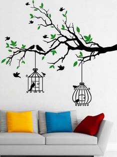 Trends on WALL 90 cm Bird Tree Home Self Adhesive Sticker
