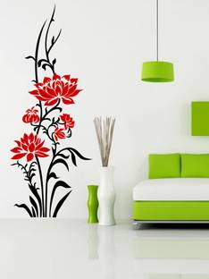 ALLURE 153 cm Beautifull Flower Self Adhesive Sticker