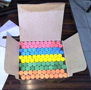 Vallabh Dustless Color Chalks Limestone Slate Pencils Chalk 100pcs 1 chalk