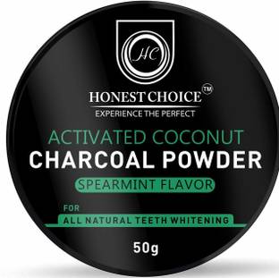 HONEST CHOICE Activated Charcoal Powder for Teeth Whitening - Teeth Whitening Products Enamel safe & Fresh Breathe 50g