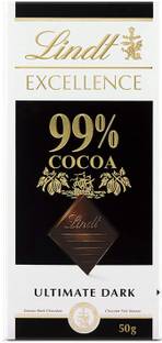 LINDT Excellence 99% Cocoa Dark Chocolate Bars
