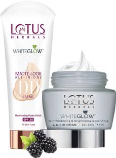 LOTUS HERBALS The Whitening Glow ( DD Cream _ 30 gm + Night Cream _ 40 gm )
