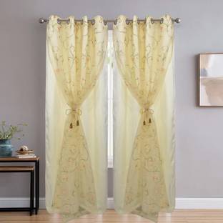 JVIN FAB 274.32 cm (9 ft) Long Door Polyester Curtain (Pack Of 2)