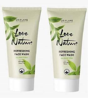 Oriflame Sweden Love Nature Refreshing with Green Tea  (Pack of 2) Face Wash