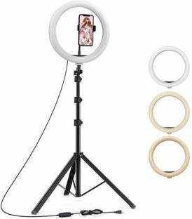 N जेंट Big Selfie Ring Light with Tripod Stand for Live Stream-LED Ring Light with Phone Holder Dimmable Makeup Light with 3 Light Mode,10 Level Brightness for Tik-Tok YouTube रिंग फ्लैश