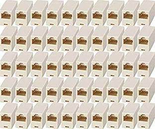 EXPERTRONICS Pack of 50 LAN/RJ45 Cable Connector Female to Female Ethernet Coupler Extender Wired Ethernet Lan Adapter compatible with Linux, Mac, Ubuntu, Windows
