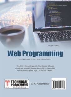 Web Programming for GTU 18 Course (VI- CSE/Prof. Elec.-II - 3160713)
