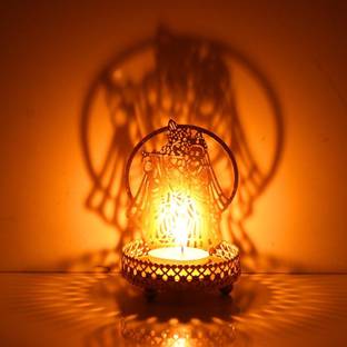 ShikharRetails Brass Tealight Holder