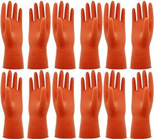 VAAMnational High Grade Quality Rubber Material Multi Use Reusable gardening and cleaning glove Hand Gloves Rubber set of 6 pair Reusable Paint Glove