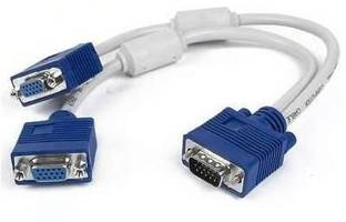 ezcap HDMI Cable 24 m NA 1080P VGA Male To Female Cable, 1 Computer to Dual 2 Monitor VGA Splitter Cable