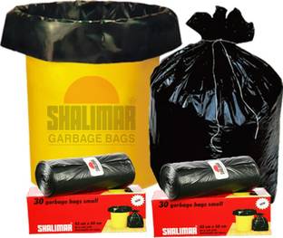 BRUZZLINE (Black) 43 cm x 51 cm (6 Rolls) Small 20-25 L Garbage Bag  Pack Of 180