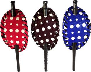 S Mark Smark Grand Circle Design Oval Bun Cover Pin Hair Barrette Clip with Stick Pack Of 3 Random Color Bun Clip (Multicolor) Bun Clip