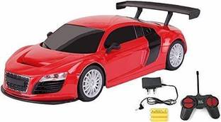 PARTISH Chargeable Racing Sports High Speed Remote Control Car for Kids (Red With Wing)