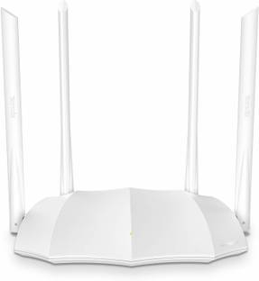 TENDA TEI-AC5 Wireless Router 2.4 GHz, 5 GHz 1200 Mbps Wifi Speed Dual Band External Antenna Ethernet ...
