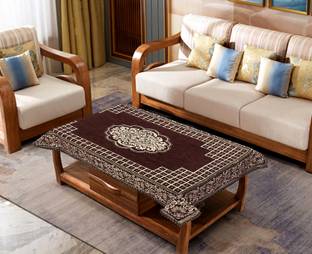 Luxury Crafts Velvet 4 Seater Geometric Table Cover
