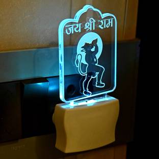 1st Time Acrylic 3D Illusion Jai Shree Ram LED Night Lamp Night Lamp
