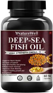 Naturewell Deep Sea Fish Oil Omega 3 - 60 Softgels, 1000 Mg