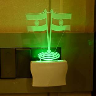1st Time Indian Flag Tiranga 3D Illusion LED Night Lamp Night Lamp