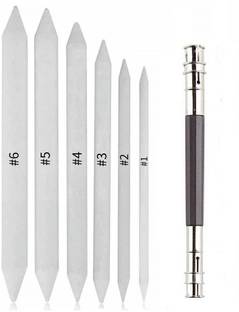 Definite Paper Blending Stumps White or Tortillon for Student Artists Professionals Sketching Shading Drawing with 1 Pencil Extender