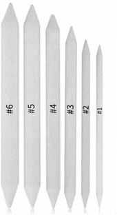 Definite White Paper Blending Stump and Tortillion for Student Artists Sketching Drawing Shading Art Pastel & Charcoal - Set of 6