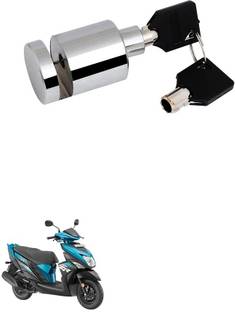 Qiisx Heavy Duty Disc Brake Lock Anti Theft Stainless Steel 7mm Pin Wheel Locking Security Lock for Bike and Motorcycle (Chrome)_Yamaha Ray Disk_RoundX_1429 Disc Lock