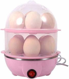 Scaral 2 In 1 Double Layer Electric Non Stick Mini Egg Frying Pan Boiler 1421 Egg Cooker Double Layer Electric Egg Boiler Cooker for Boiling Egg Cooker (Multicolor, 14 Eggs) Egg Cooker