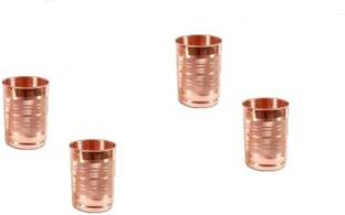 VPSK (Pack of 4) PLAIN COPPER GLASS- Glass Set (350 ml, Copper) pack of 4 Glass Set Water/Juice Glass