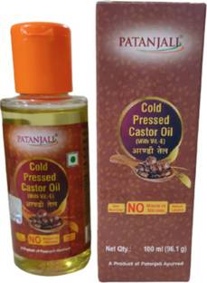 PATANJALI COLD PRESSED CASTOR OIL WITH VITAMIN E 100ml - (Pack of 1) Hair Oil