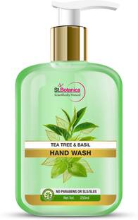 St.Botanica Tea Tree & Basil Hand Wash, No Parabens, SLS, Hand Wash Bottle